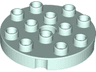 Duplo, Plate Round 4 x 4 with Hole with Locking Ridges