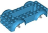 Vehicle, Base 5 x 10 x 2 1/2 with Mudguards and 2 x 6 Recessed Center with 3 Holes with Light Bluish Gray Wheels Holders Attached