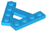 Wedge, Plate A-Shape with 2 Rows of 4 Studs