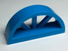 Window 1 x 4 x 1 2/3 with Spoked Rounded Top