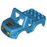 Duplo Car Body Off Road with Headlights and Deer Head Pattern