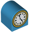 Duplo, Brick 2 x 2 x 2 Slope Curved Double with Clock Hands 4:57 Pattern