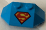 Wedge 2 x 4 Triple with Superman 'S' Logo Reverse Pattern