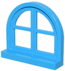 Window 1 x 4 x 3, Rounded Top with 4 Panes and Sill
