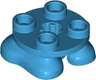 Legs with Plate Round 2 x 2 and Axle Hole - 2 Feet