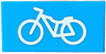 Tile 2 x 4 with White Bicycle Pattern