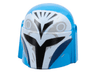 Minifigure, Headgear Helmet with Holes, SW Mandalorian with Black, White, Dark Tan and Dark Blue Pattern