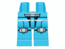 Hips and Legs with Galaxy Squad Armor with Small Light Bluish Gray and White Knee Pads and Short Belt Pattern