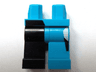 Hips and 1 Dark Azure Left Leg, 1 Black Right Leg with Black and White Quadrangles Pattern
