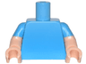 Torso Plain / Light Nougat Arms with Molded Dark Azure Short Sleeves Pattern / Light Nougat Hands