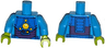 Torso Space Armor with 5 Yellow Lights Pattern / Dark Azure Arms / Lime Hands