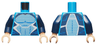 Torso Muscles Outline with Black, Blue and White Suit with Light Blue Dots Pattern (Quicksilver) / Dark Blue Arms / Light Nougat Hands