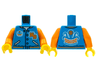 Torso Sports Jacket with Orange 'NB' and 'SQUIDS' on Back Pattern / Orange Arms / Yellow Hands