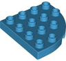 Duplo, Plate Round Corner 4 x 4