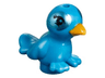 Bird, Friends Style with Bright Light Orange Beak and Metallic Light Blue Feathers Around Black Eyes Pattern (Cleo)