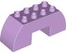 Duplo, Brick 2 x 6 x 2 Slope Curved Double with 2 x 2 Cutout on Bottom