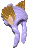 Mini Doll, Hair Long Braided Front and Bun with Pearl Gold Wings and Light Nougat Elves Ears Pattern