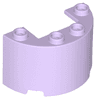Cylinder Half 2 x 4 x 2 with 1 x 2 Cutout