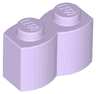 Brick, Modified 1 x 2 with Log Profile