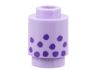 Brick, Round 1 x 1 with Dark Purple Spots Pattern
