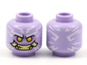 Minifigure, Head Alien Ninjago Islander with White Tattoos, Bright Light Orange Eyes, Medium Lavender Eye Shadow, Tan Teeth and Tusks Pattern