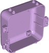 Container, Box 3 x 8 x 6 2/3 Half Back