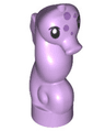 Seahorse, Friends Style with Black Eyes and Medium Lavender Spots Pattern