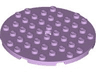 Plate, Round 8 x 8 with Hole
