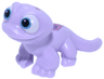 Salamander / Gecko, Friends Style with Medium Azure Eyes and Metallic Pink Diamonds Pattern (Disney Salamander Bruni the Fire Spirit)