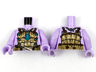 Torso Dark Tan Armor, Dark Turquoise Jewel and Spikes, Dark Orange Ropes Pattern / Lavender Arms / Lavender Hands