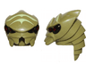 Minifigure, Head, Modified Galaxy Squad Alien Buggoid with Yellowish Green Stripes and Black Eyes with Red Dots Pattern