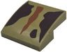 Slope, Curved 2 x 2 x 2/3 with Dark Orange Stripe and Dark Brown Markings Pattern