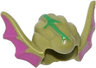 Minifigure, Headgear Head Top, Mutated Doctor O'Neil with Magenta Ears and Green Protruding Vein Pattern