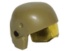 Minifigure, Headgear Helmet SW Resistance Trooper with Molded Trans-Yellow Visor and Printed Black Circles Pattern