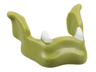 Minifigure Large Lower Jaw and Pointed Ears with White Teeth Pattern - Flexible Rubber