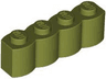Brick, Modified 1 x 4 with Log Profile