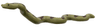 Snake, Large with Raised Head with Black Eyes and Dark Brown Markings Pattern