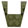 Wedge, Plate 4 x 4 with Black Stripes and Silver Shock Absorbers Pattern