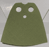 Minifigure Cape Cloth, Standard - Traditional Starched Fabric - 3.9cm Height