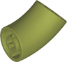 Brick, Round 2 x 2 D. 45 degrees Elbow (25.5mm Standing Height)