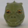 Minifigure, Head, Modified SW Saurin / Trandoshan with Orange and Black Eyes with White Glints Pattern (Bossk)