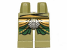 Hips and Legs with Green and Gold Robe and Silver Scale Mail Pattern