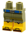 Hips and Legs with Molded Yellow Lower Legs / Boots and Printed Blue Belt with 'NANA' on Silver Buckle, Black and Reddish Brown Knee Pads and Toes and Tan Spots Pattern