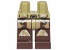 Hips and Dark Brown Legs with SW Clone Trooper Camouflage Knee Pads, Dark Tan Stripes and Two Holsters Pattern