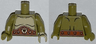 Torso Cyclops with Fur and Belt with Skull and Jewels Pattern / Olive Green Arms / Olive Green Hands