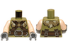 Torso LotR Vest with Fur Collar, Straps and Buckles Pattern / Light Nougat Arms / Dark Bluish Gray Hands