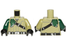 Torso SW Shirt with Diagonal Black Belt and Dark Green Pad Pattern (Kanan Jarrus) / Olive Green Arm Left / Dark Green Arm Right / Black Hands
