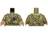 Torso Hooded Sweatshirt Camouflage over Sand Blue Shirt, Diagonal Belt and Pouches Pattern (SW Endor Rebel Trooper) / Olive Green Arms / Tan Hands