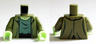 Torso Jacket Ragged with Sand Green T-Shirt with Reddish Brown Waist Sash Pattern (Zombie) / Olive Green Arms / Yellowish Green Hands