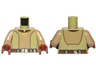 Torso SW Open Shirt with Utility Belt and Yellow Triangle Pattern (Kanan Jarrus) / Dark Tan Arms / Reddish Brown Hands